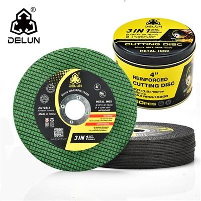 DELUN Hot Selling 100mm 4 Inch Metal Cutting Disc Aluminum Oxide Factory Direct Sale